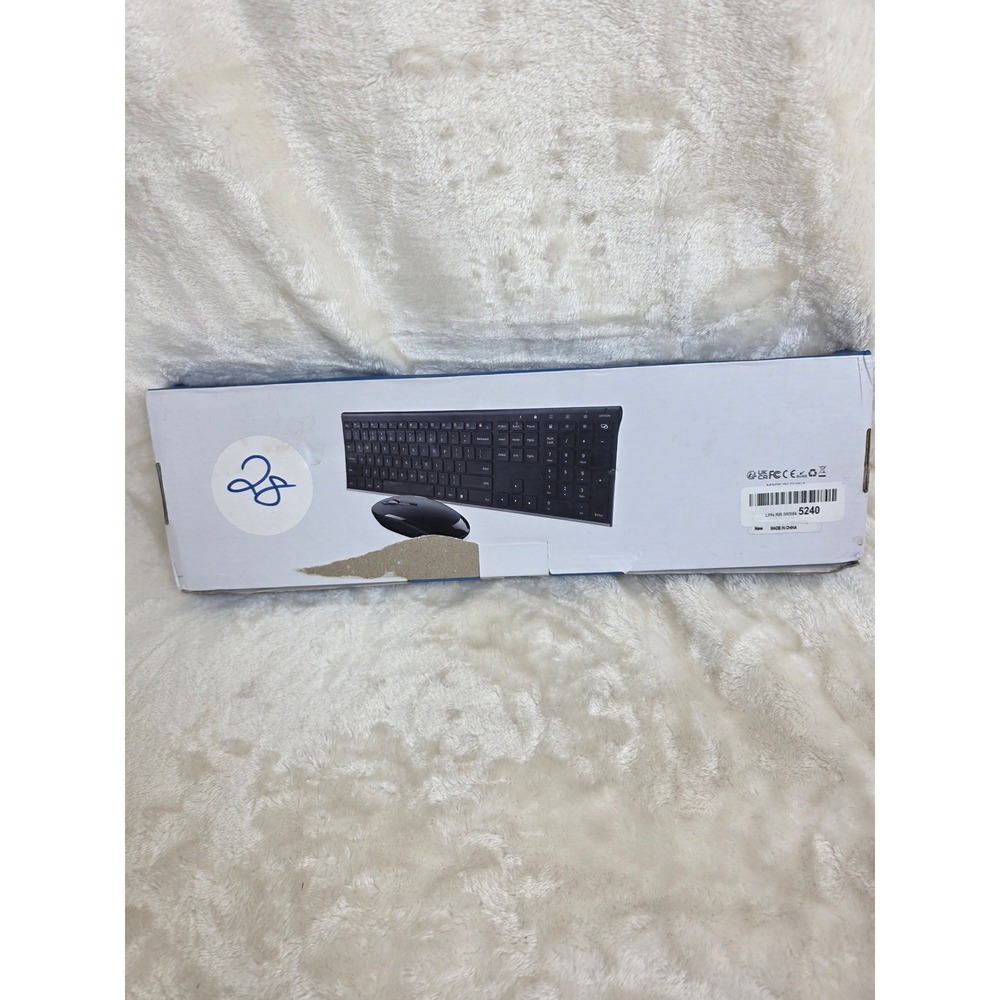 2.4G Wireless Keyboard and Mouse Combo USB Receiver Ergonomic Design Black